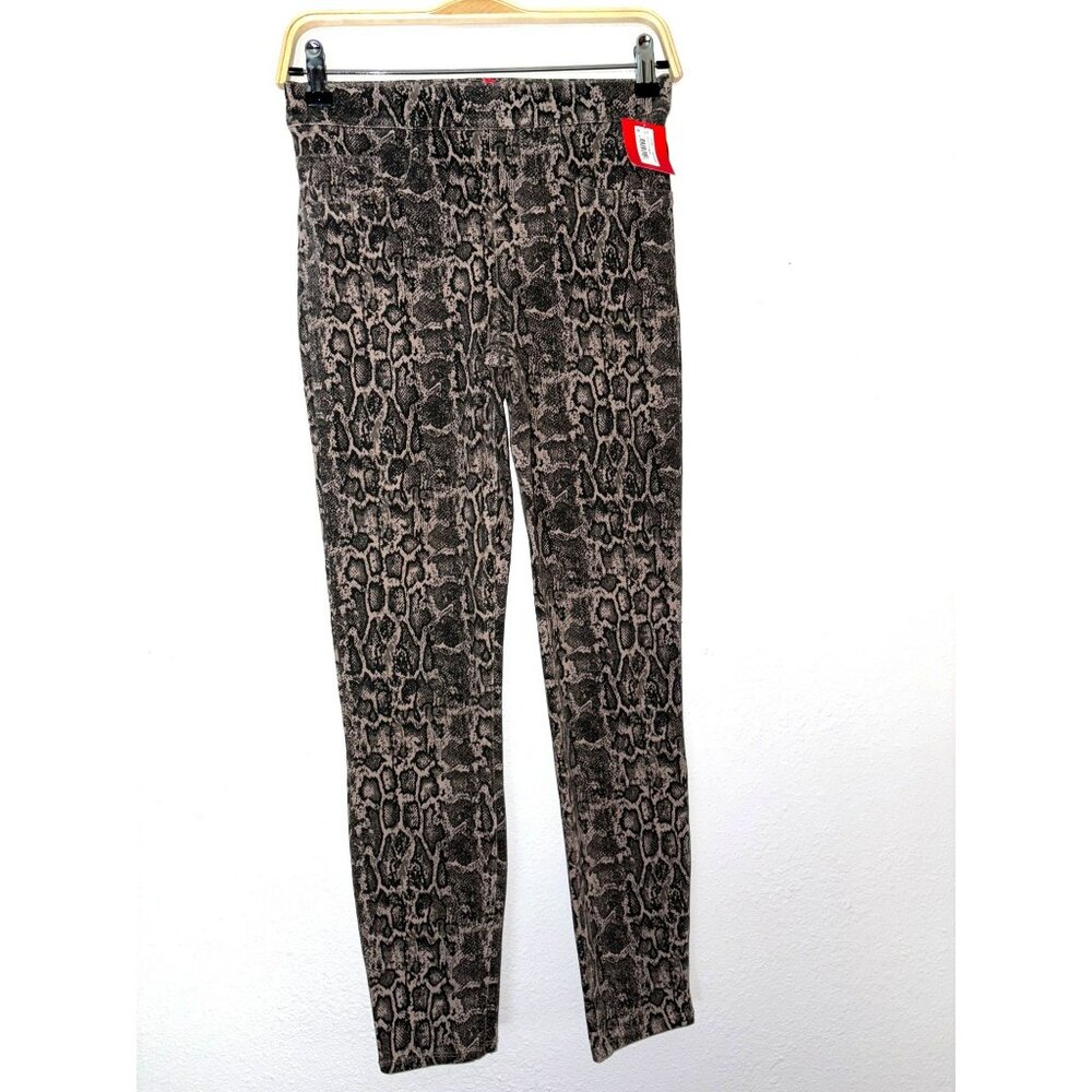 NWT Spanx Taupe Snakeskin Print Ankle Jean-Ish Leggings Size S